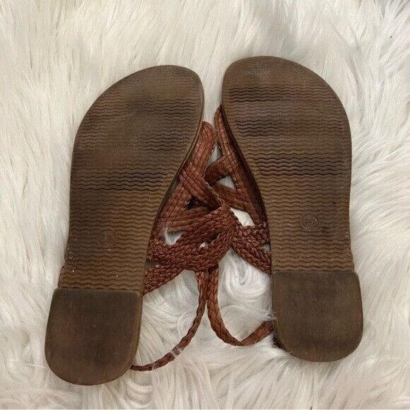 3 Pairs of Sandals Merona SO Braided White Tan Patent Pink - Picture 4 of 11